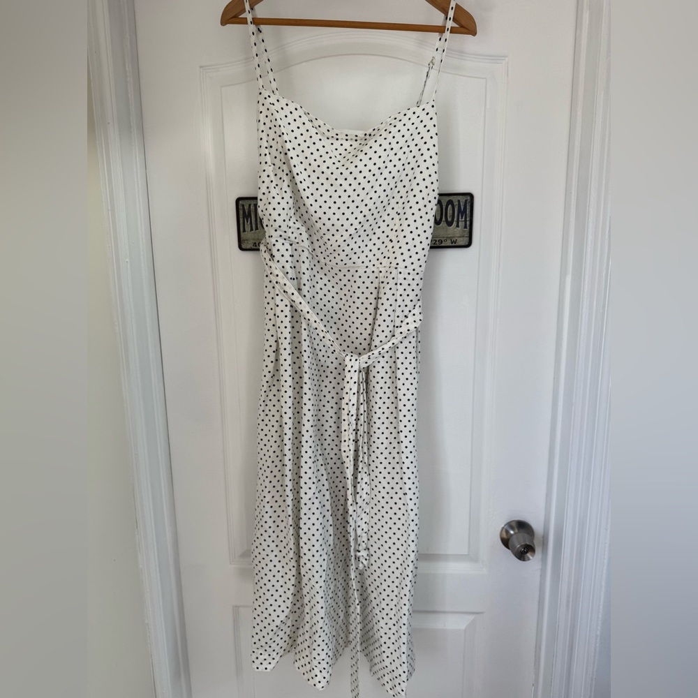 Kate Spade White Dress with Black Polka Dots